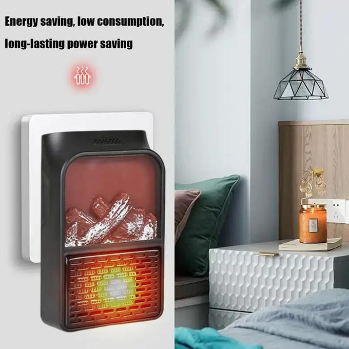 مدفأة كهربائية صغيرة بقوة 900 واط مع مؤقت وتحكّم ذكي