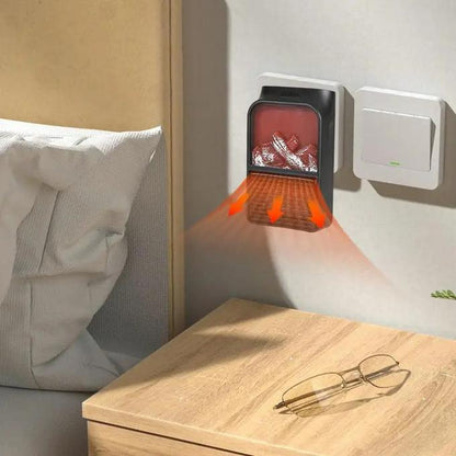 مدفأة كهربائية صغيرة بقوة 900 واط مع مؤقت وتحكّم ذكي