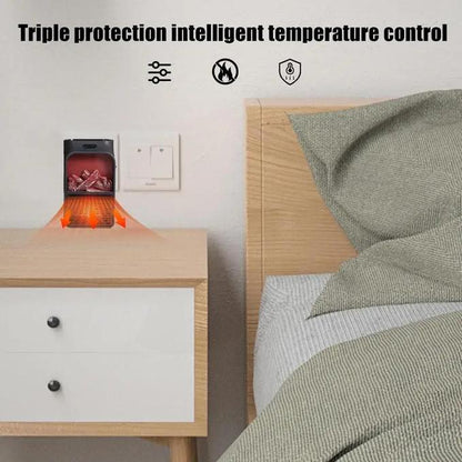 مدفأة كهربائية صغيرة بقوة 900 واط مع مؤقت وتحكّم ذكي